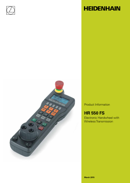 HR 550 FS Electronic Handwheel with Wireless Transmission