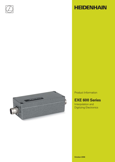 EXE 600 Series Interpolation and Digitizing Electronics