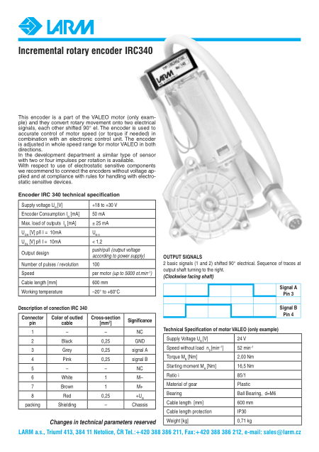 Incremental rotary encoder IRC340