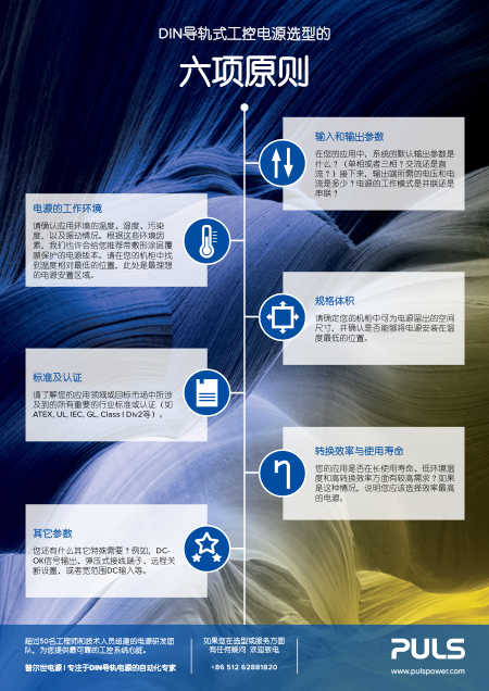 DIN导轨式工控电源选型的六项原则