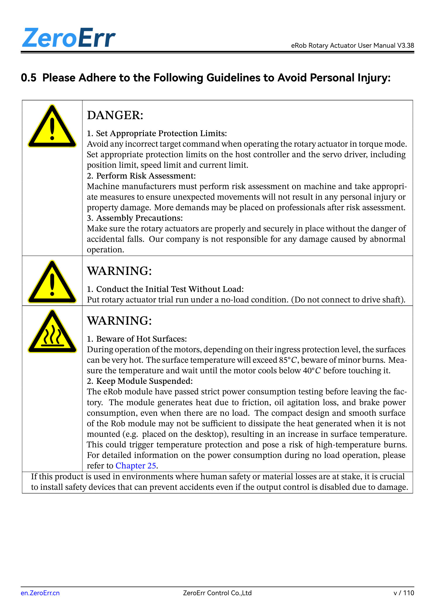 Erob rotary actuator user manual v3 38
