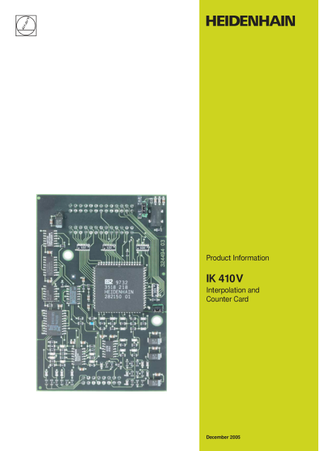 IK 410V Interpolation and Counter Card
